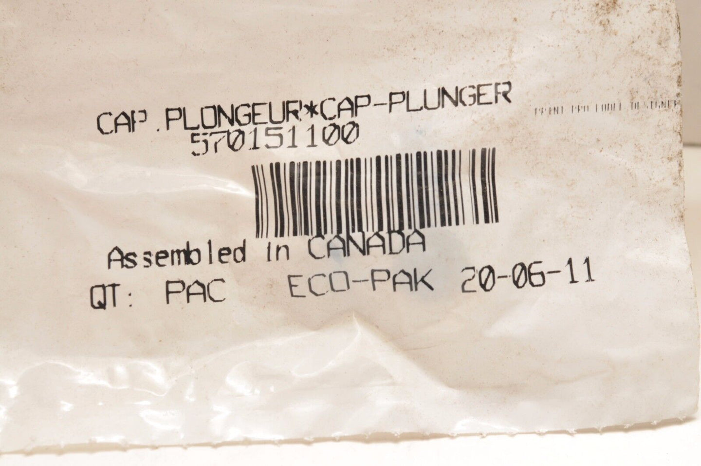 New NOS SkiDoo BRP PLUNGER CAP 570151100 ELAN/FORMULA ++++ - Like New