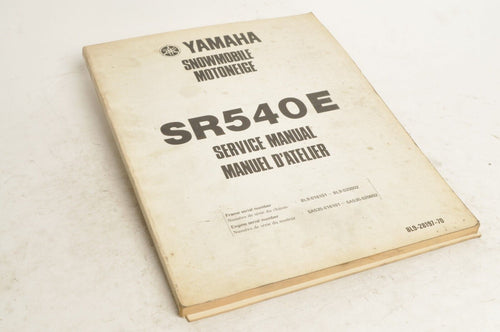 Yamaha Owner's Service Shop Manual SR540 SR540E 1981 En/Fr  |  8L9-28197-70