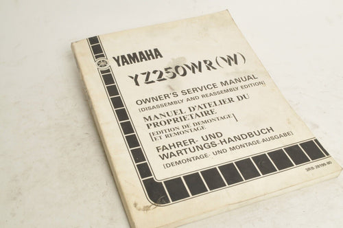Yamaha Owner's Service Manual YZ250WR W 1989 English French German 3RB-18199-80 - Very Good