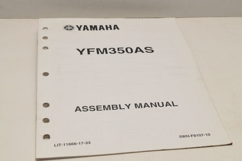 Genuine Yamaha ASSEMBLY SETUP MANUAL YFM350AS BRUIN 350 2004 LIT-11666-17-33 - Very Good