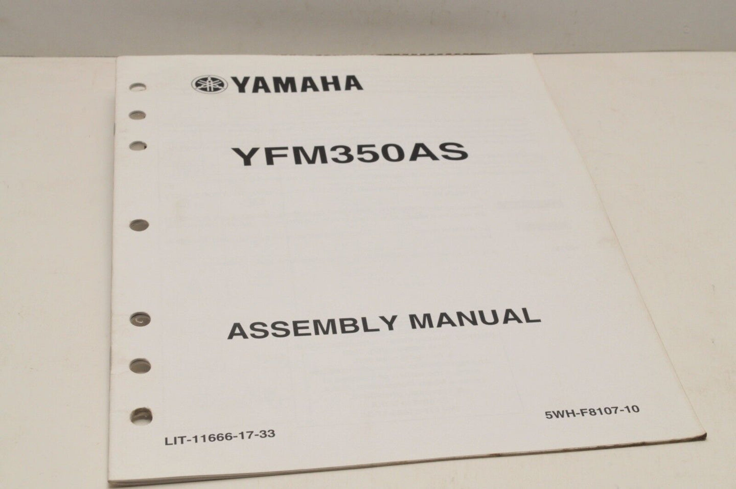 Genuine Yamaha ASSEMBLY SETUP MANUAL YFM350AS BRUIN 350 2004 LIT-11666-17-33 - Very Good