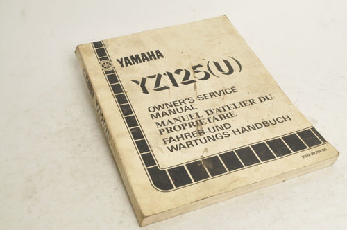 Yamaha Owner's Service Manual YZ125 U 1988 English French German 2VN-18199-80 - Very Good