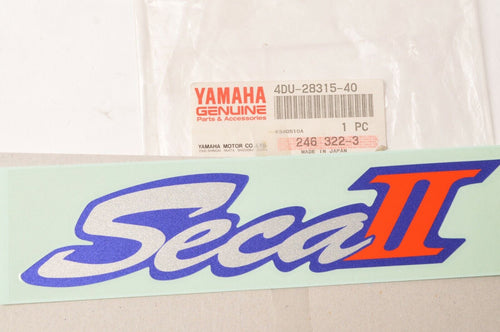 Genuine Yamaha 4DU-28315-40 Decal Emblem SECA II for RYC1 XJ600S 1995 95 Seca 2  - Like New