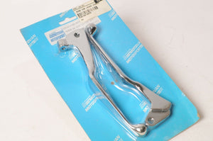 Lever Set , Silver Chrome Wide Blade - fits Yamaha  Motovan | 09-4079