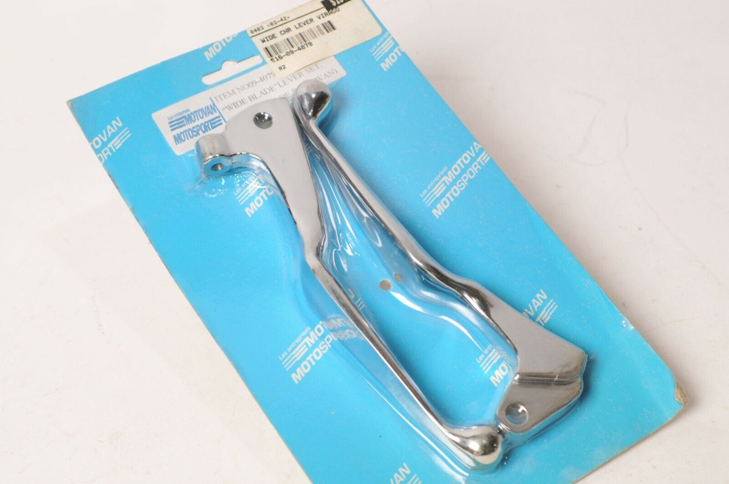 Lever Set , Silver Chrome Wide Blade - fits Yamaha  Motovan | 09-4079