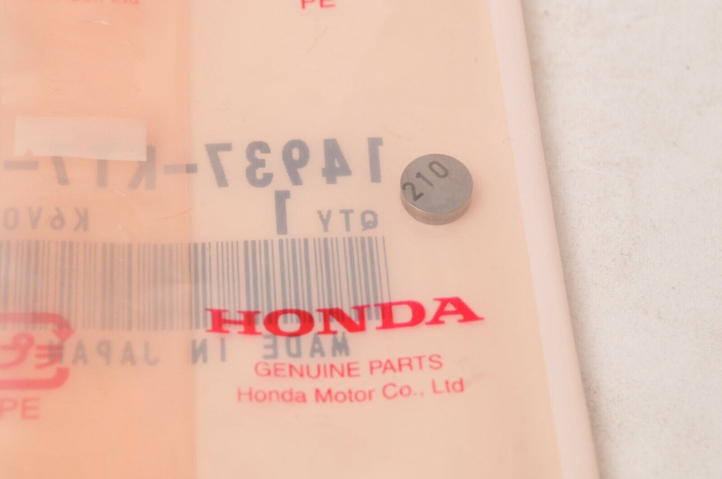 Genuine Honda Shim,Tappet 14937-KT7-013 2.100 - CRF250R VFR750 CB400F CBR1000RR+