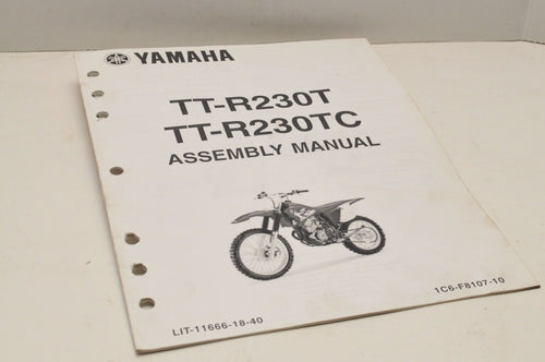 Genuine Yamaha FACTORY ASSEMBLY SETUP MANUAL TT-R230T TC 2005 LIT-11666-18-40 - Very Good