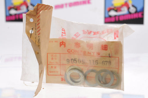 OEM VINTAGE Honda 90505-116-670 Qty:7 WASHER,13X20 CB125 CR80R XR100 ++ - Like New