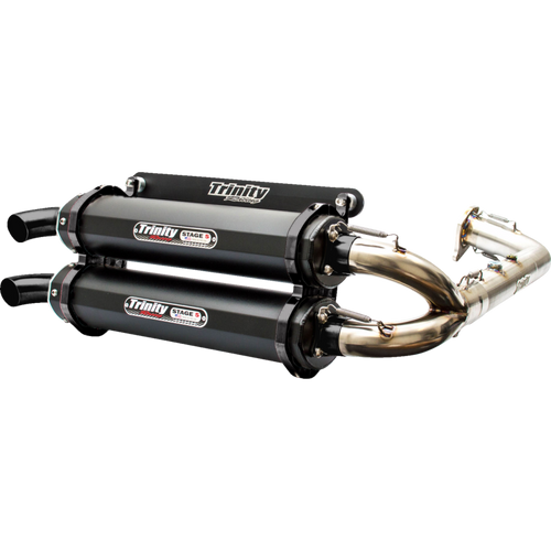 TRINITY RACING EXHAUST RZR TURBO BK CRKT TR-4153D-C2