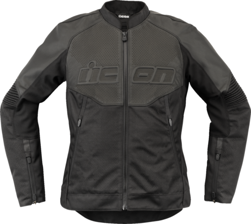 ICON JACKET WM  OVERLORD3 LEATHER CE BK LG 2813-1085