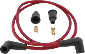 DRAG SPECIALTIES WIRES RED/BLK BRAID 2104-0398