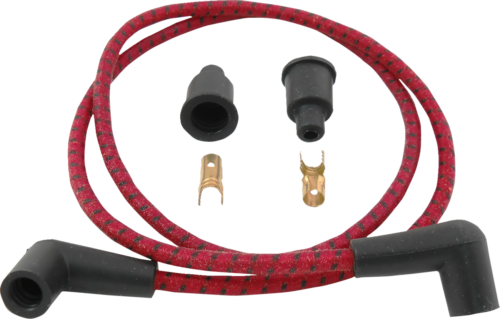 DRAG SPECIALTIES WIRES RED/BLK BRAID 2104-0398