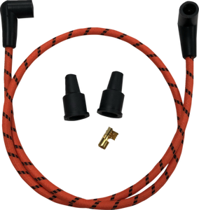 DRAG SPECIALTIES WIRES ORG/BLK BRAID 2104-0400