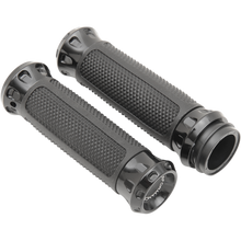 Load image into Gallery viewer, PERFORMANCE MACHINE OVERDRIVE GRIPS BLK  08-19 FLHT 0063-2082-B