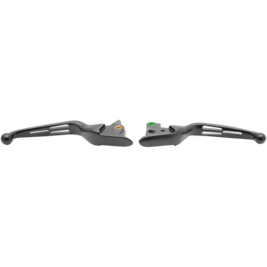 DRAG SPECIALTIES 15-17 S/TAIL M/BLK SLOTTED LEVER SET H07-0603MB