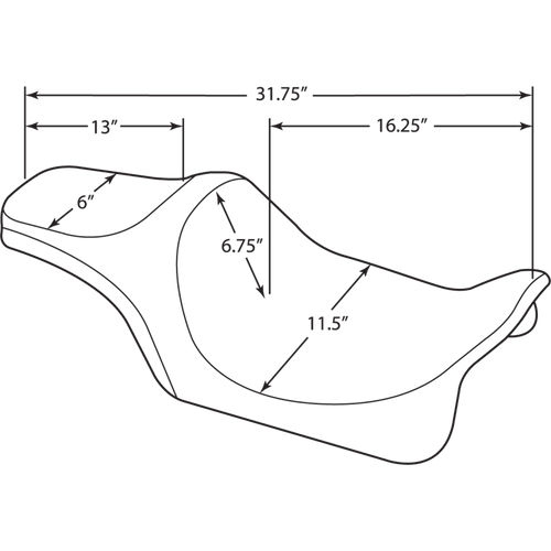 DRAG SPECIALTIES SEATS 99-07 FLHT SMTH PRED III SEAT 0801-1128