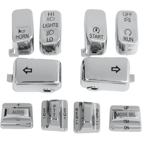 DRAG SPECIALTIES 96-13 TOURING 10PCS H/BAR SWITCH CAP KIT 0616-0130