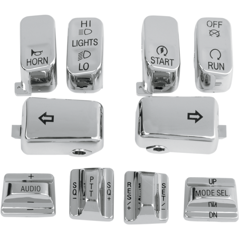 DRAG SPECIALTIES 96-13 TOURING 10PCS H/BAR SWITCH CAP KIT 0616-0130