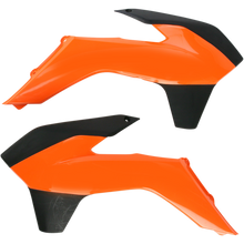 Load image into Gallery viewer, Acerbis - 13-16 KTM SX125/150/ SX250/XC/SX-F/XC-F/EXC/XC-W/XCF-W Radiator Shroud - White/Orange (2314251088)