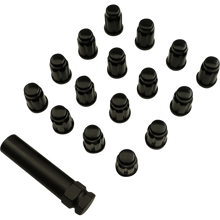 Load image into Gallery viewer, MOOSE UTILITY DIVISION 10mm BLACK LUG NUT SPLINED (16) MOOSE W/LUGNUT KEY SPMO3808BL4