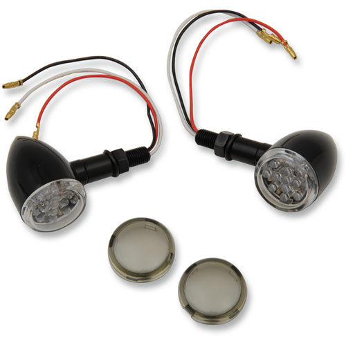 DRAG SPECIALTIES LIGHT BLK RD LED CLR/SMK 20-6390BC/MIRQ