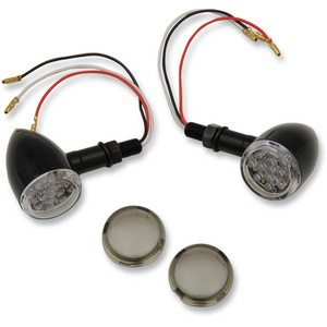 DRAG SPECIALTIES LIGHT BLK RD LED CLR/SMK 20-6390BC/MIRQ