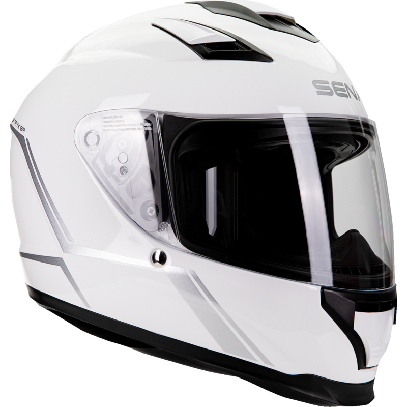 SENA STRYKER SMART HELMET FULL-FACE GLOSSY WHITE L SIZE DOT STRYKER-GW00L1