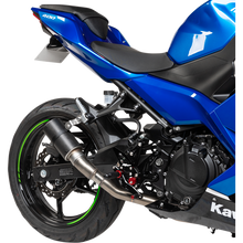 Load image into Gallery viewer, HOT BODIES SLIP-ON MATTE CARBON MGP STINGER KAW NINJA 400 18 51801-2405