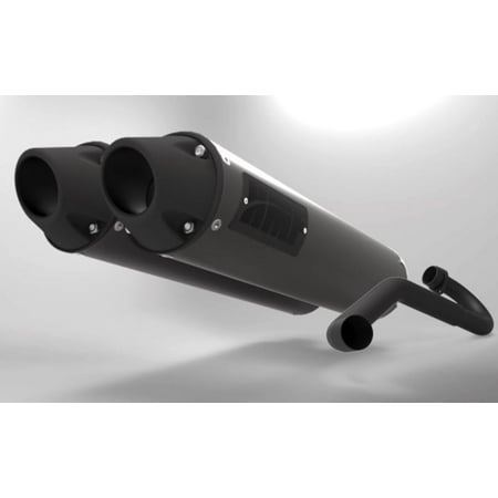HMF Performance Dual Turbo Back Blackout wEuro Cap Exhaust Can Am Maverick X3 17