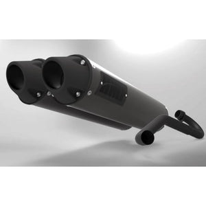 HMF Performance Dual Turbo Back Blackout wEuro Cap Exhaust Can Am Maverick X3 17