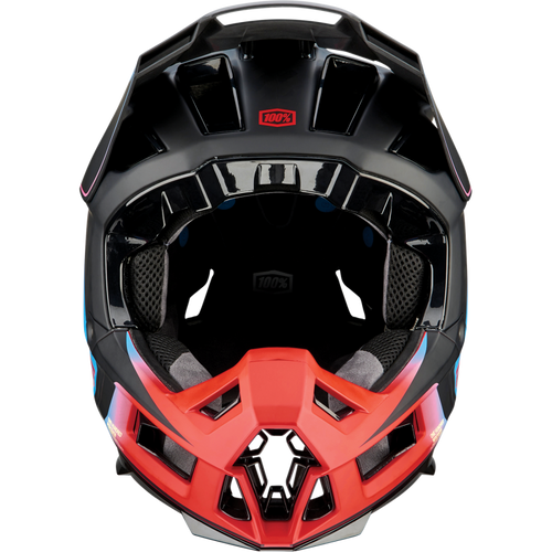 100% AIRCRAFT 2 HELMET CARBON STEEL BLUE/NEON RED - S 80002-00013