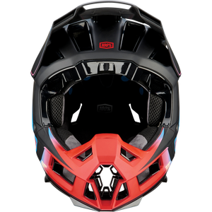 100% AIRCRAFT 2 HELMET CARBON STEEL BLUE/NEON RED - S 80002-00013