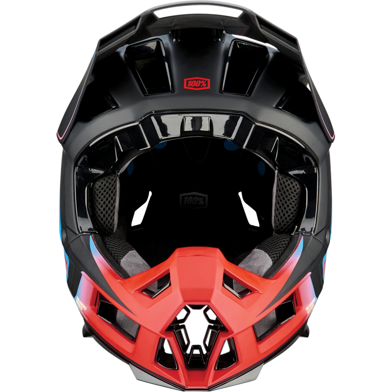 100% AIRCRAFT 2 HELMET CARBON STEEL BLUE/NEON RED - S 80002-00013