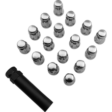 Load image into Gallery viewer, MOOSE UTILITY DIVISION 12mm X 1.5 CHROME LUG NUT SPLINED (16) W/LUG NUT KEY SPMO3807L4