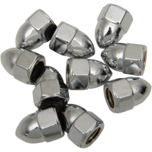 Load image into Gallery viewer, DRAG SPECIALTIES 5/16 X 18 CHROME ACORN REFILL (10) MPB105