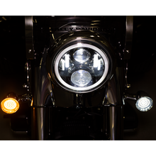 Load image into Gallery viewer, CUSTOM DYNAMICS HEADLAMP 7"LED HALO BLK CD-7-14-B