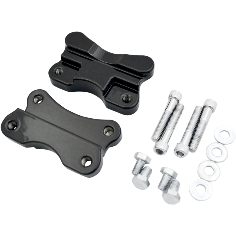 DRAG SPECIALTIES 86-17 FLST BLK FENDER ADAPTERS PR 1410-0067