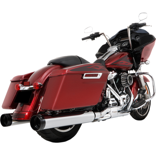 RINEHART RACING 95-16 FL MOTOPRO45 MUFFLERS CHR/BLK TRAD 500-0108T