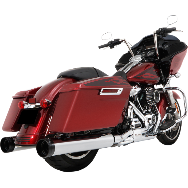 RINEHART RACING 17-23 FL MOTOPRO45 MUFFLERS CHR/BLK TRAD 500-0110T