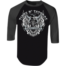 Load image into Gallery viewer, LETHAL THREAT TEE 3/4 TATEAGLE GY/BK SM LT20583S