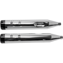 Load image into Gallery viewer, S&amp;S CYCLE 95-16 FLHT MUFFLERS 4.5" CHR/B.THRST 550-0619