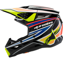 Load image into Gallery viewer, ALPINESTARS HELMETSM3 YTH WURX B/Y/BL/R L ECE06 8302125-1574-YL