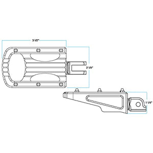 Biltwell Punisher ST18 RiderFoot Pegs Motorcycle Foot Pegs ''Compatible/Replacement for'' Harley-Davidson