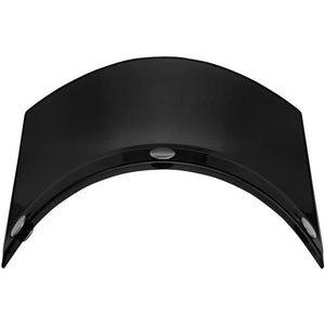 BiltwellMV-BLK-00-SD Unisex-Adult 3 Snap Moto Visor (Black, Fits All)