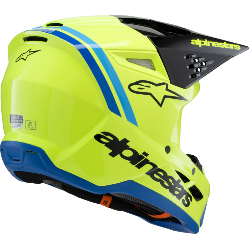 ALPINESTARS HELMET SM3 YTH RADIUM Y/B/BL M ECE06 8301925-5017-YM