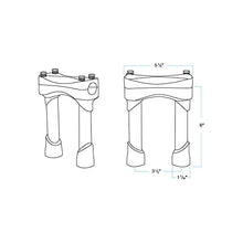 Load image into Gallery viewer, Biltwell Murdock Straight Risers (6&quot;, Black)