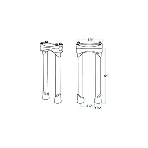Biltwell Murdock Straight Risers (12", Black)