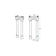 Load image into Gallery viewer, Biltwell Murdock Straight Risers (12&quot;, Black)