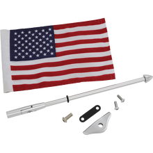 Load image into Gallery viewer, SHOW CHROME Folding Flag Pole with US Flag