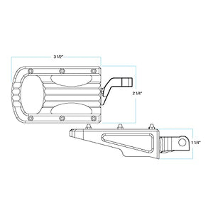 Biltwell Punisher Step Foot Pegs "Compatible/Replacement for" Harley-Davidson
